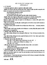 Đề cương ôn tập học kì I môn Hoa hoc khối 8